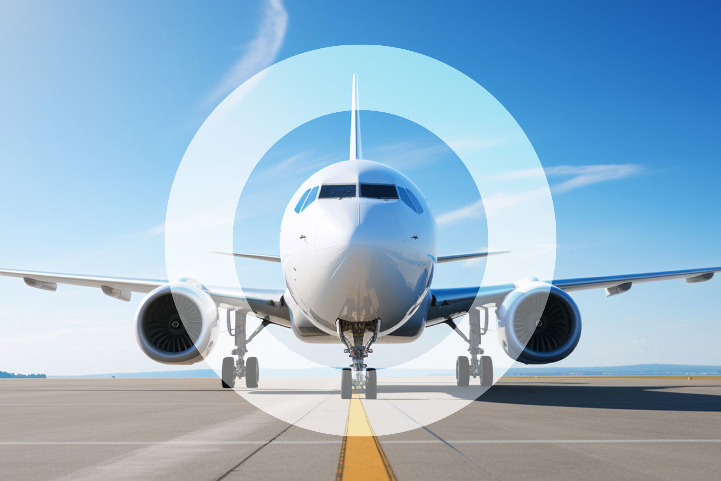 Commercial Plane On Runway